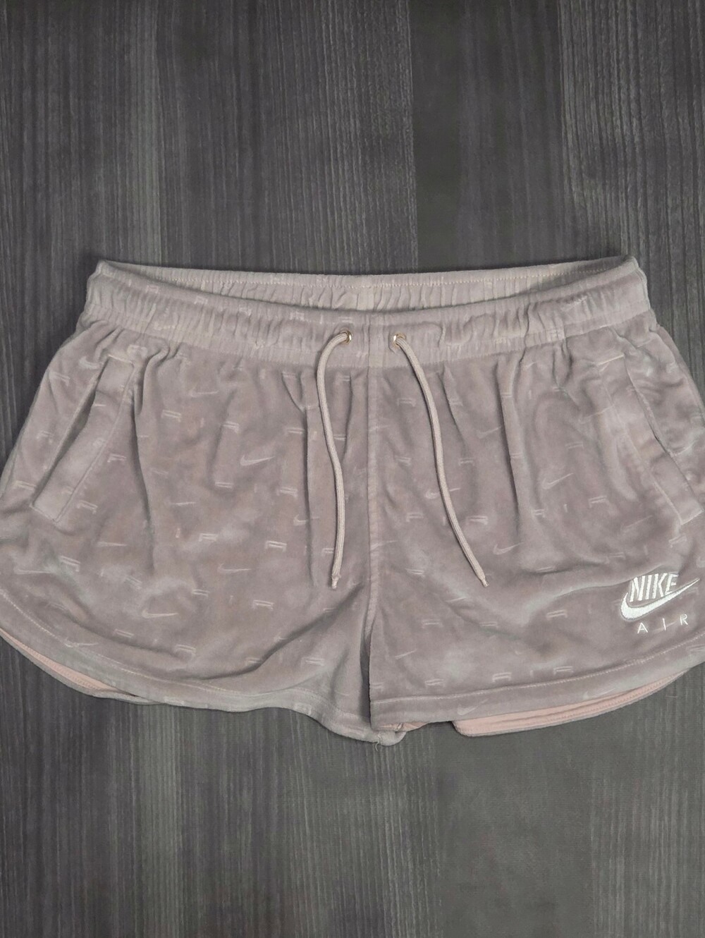 Nike Women's Dusty Mauve Velour Shorts Size L